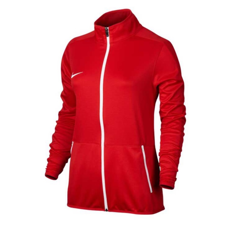 NIKE RED WOMENS DRI-FIT ZIP UP